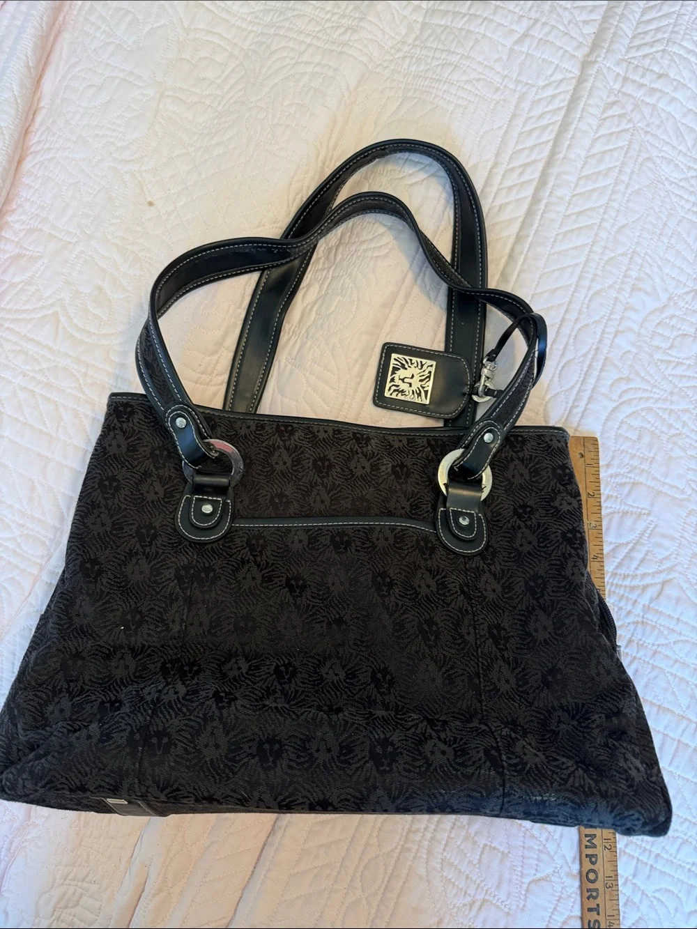 Anne Klein Black Tote with ID Tag